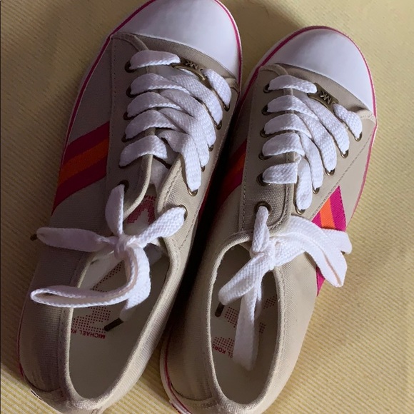 Michael Kors Shoes - NWOB Michael Kors tan/multi colored sneakers